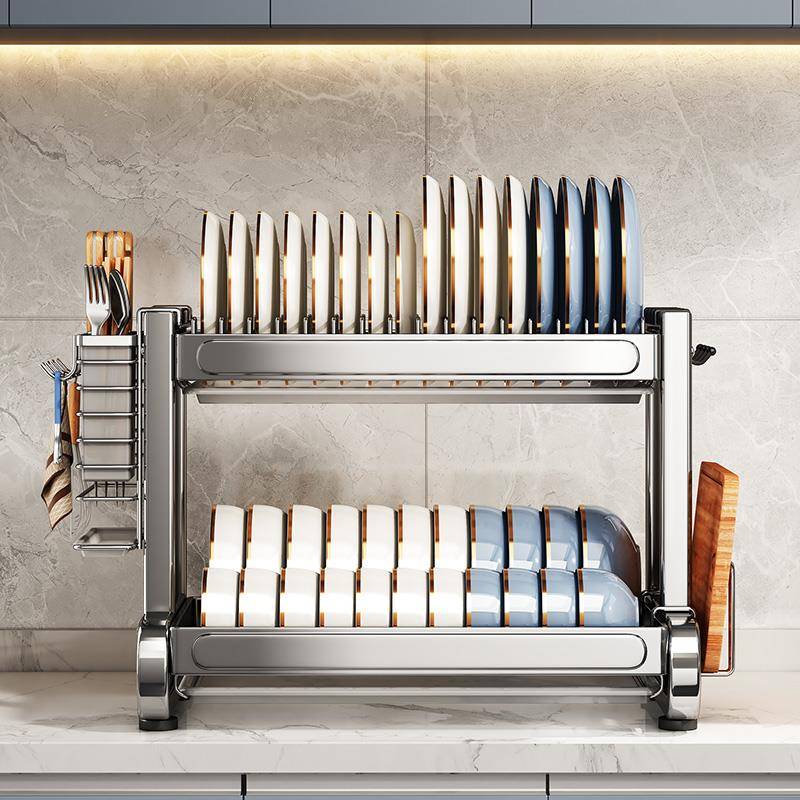 帅仕不锈钢碗架厨房置收物2302024架用多能放碗筷碗盘沥水架碗碟