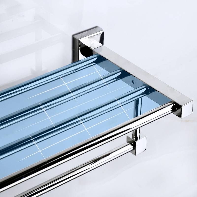 厂家直供外贸跨境亚马逊货源SUS304不锈钢新款方座浴室毛巾架套装
