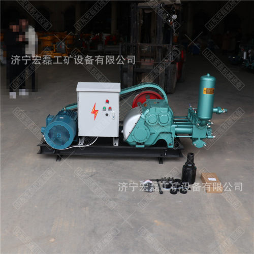 路面地基加固水泥浆砂浆泵三缸活塞灌浆机BW250桥梁用砂浆注浆机