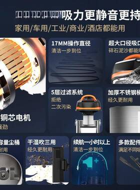 工业用吸器大型吸力家用尘车用小开荒美大缝ZFO功率