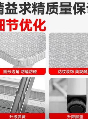 折叠304不锈桌钢圆桌转盘吃圆饭店大排档流水席摆摊家用OWQ饭形餐