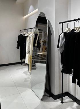 服装落店网红B不规则高清超美颜显瘦全LHJ03-1身镜多边菱角白地镜好物^t