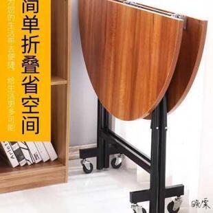 十人位KFF折圆餐桌木可折叠实叠伸缩大圆桌12人圆家用折叠桌老式