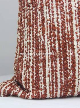 橘红色YUEJURZ6棉麻抱样枕约现简轻奢靠垫家用客厅沙发板代房方形