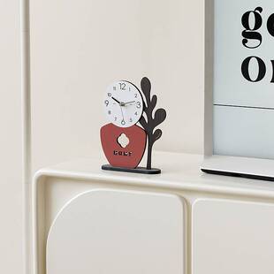 WOZOOM屋准入户玄关钟表创意座钟客厅电视柜桌面时钟摆台式摆件