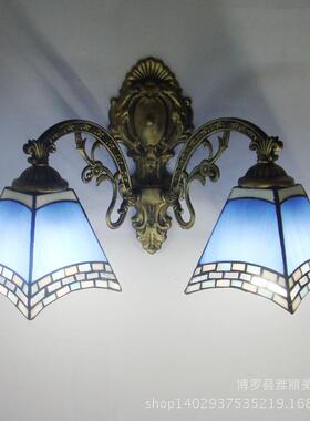 灯饰厂蒂凡尼L蓝色欧式卧室酒店客房镜前走廊壁灯欧式床头灯