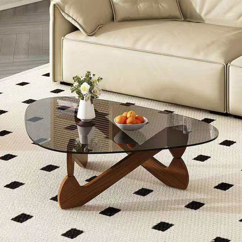 实木玻璃茶几小户型客厅家用简约透明极简意式轻奢创意异形矮茶桌,鲜花速递/花卉仿真/绿植园艺,割草机/草坪机,淘宝优惠券,粉丝福利购,淘宝优惠卷