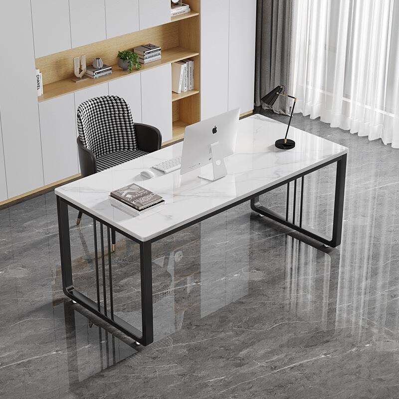 岩板电脑桌台式学生书桌家用卧室简约现代床边写字桌长方形办公桌