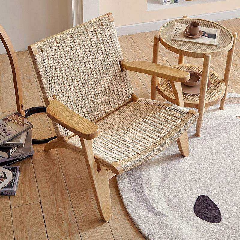 日式实木绳编扶手椅家用客厅阳台懒人靠背椅简约单人沙发椅藤躺椅,鲜花速递/花卉仿真/绿植园艺,割草机/草坪机,淘宝优惠券,粉丝福利购,淘宝优惠卷