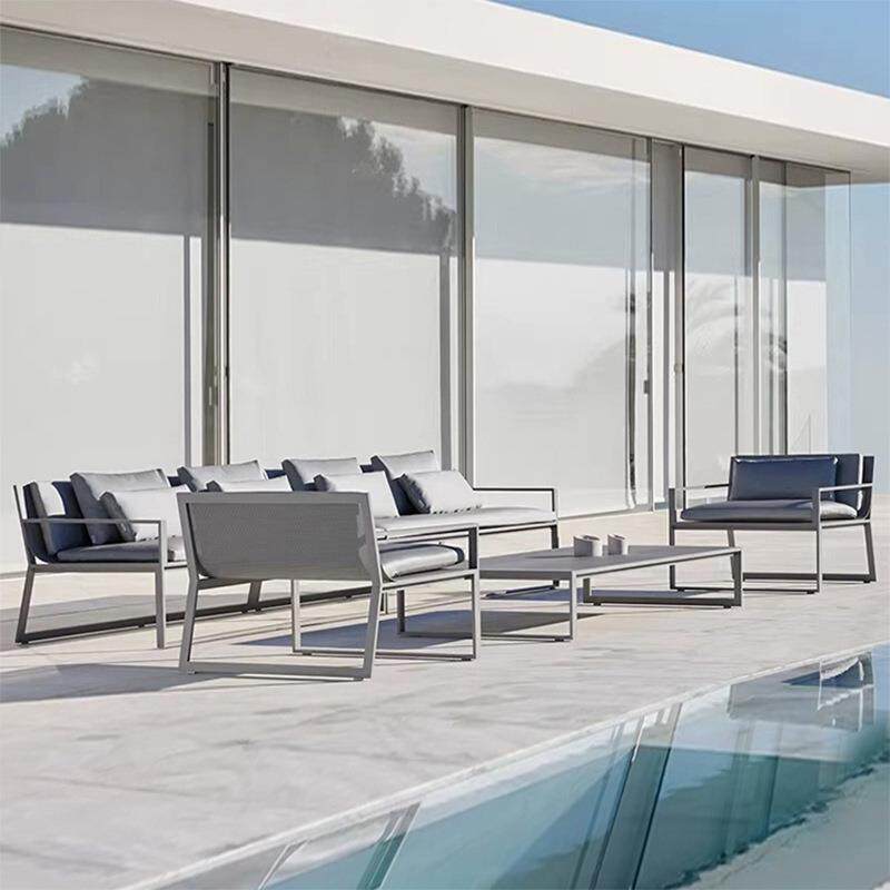 户外铝合金沙发别墅阳光房酒店休闲躺椅设计师室外不锈钢家具组合,鲜花速递/花卉仿真/绿植园艺,割草机/草坪机,淘宝优惠券,粉丝福利购,淘宝优惠卷