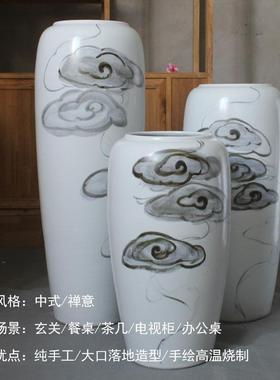 新ITP中式落地花瓶陶瓷摆件家居饰装玄客厅电柜视软装装饰关祥云