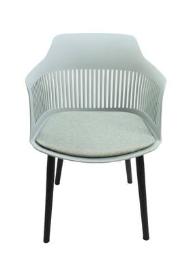 北塑料靠背欧休闲塑约料椅餐厅家用桌椅简软包坐垫80296写字椅洽