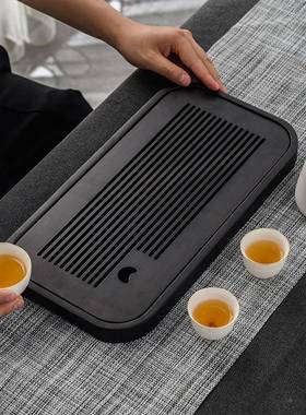 茶盘小型家用长JM-DSSS方形托盘复沥水夫茶储水式功茶海具古竹制