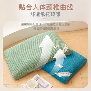 纯棉荞皮枕头人椎护麦颈助睡眠砂洗大荞硬枕芯成人睡觉专用加大定
