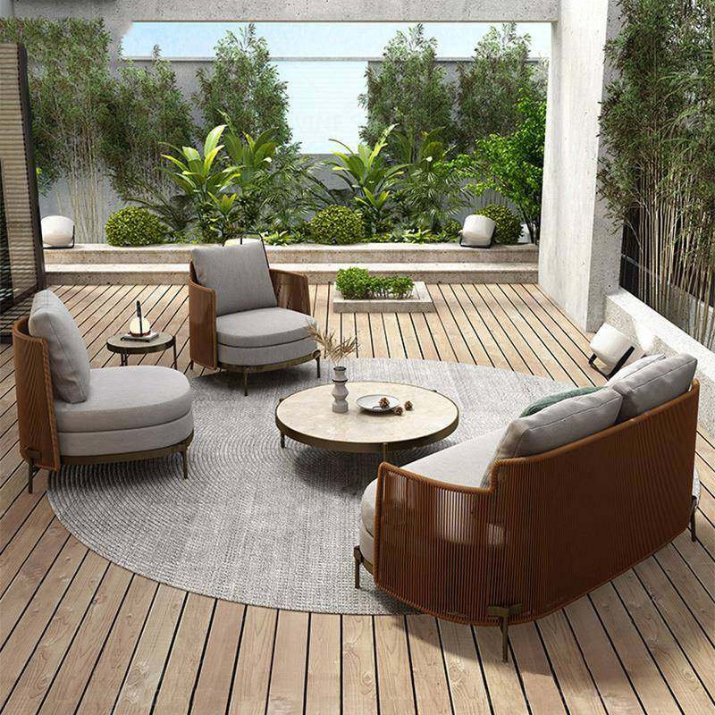 工厂直销北欧网露红台户外休闲沙发91730椅墅别庭院花园现沙代藤