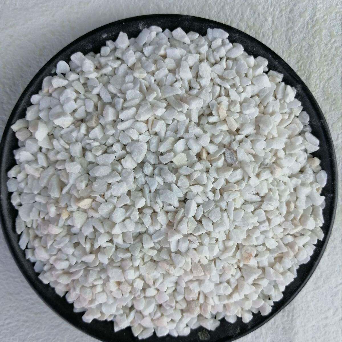 白色水石磨石子子日式枯山水白石白色砾石537园林造景用白米