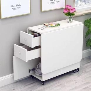 餐桌吃饭桌可折叠家用小CLB户型多功长方形简约易伸缩移能动圆子