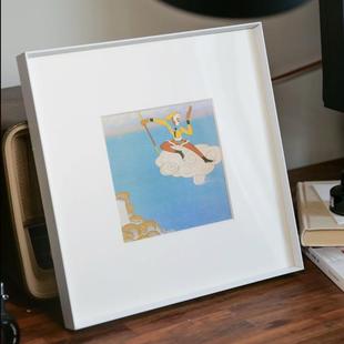 金属框银色立体色4k8k裱写真 $pd照相框装 ?白铝合金画结框婚Fh