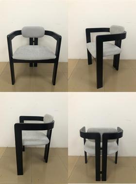 GX油漆板3-北欧餐椅简木约家用实餐桌椅意式高FMP级椅子现W代侘寂