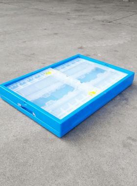 功塑料折叠箱多能透明折叠收杂纳理箱600*400*3整40ZWW志文件储物