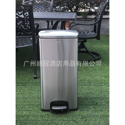 YQI垃圾分类垃圾锈桶家用15L不钢脚踏静干音带盖分商用大号60升湿