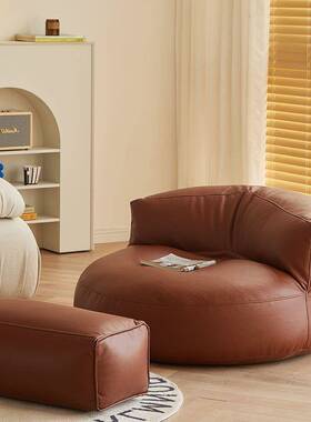 休懒闲人单人袋沙发小户榻榻米阳台豆沙发椅客厅家型DMJ用卧室躺