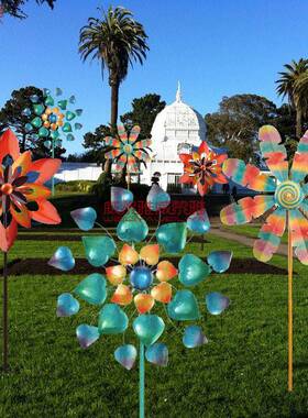 欧式会转园铁艺风车地商业步行街房产营销大户外林装饰品WLY-61雕