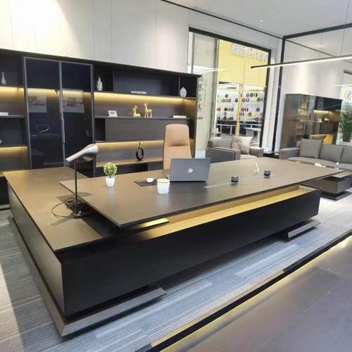 高档板桌董事桌椅组合长办裁公室家具轻奢大班3224台大气总办老公