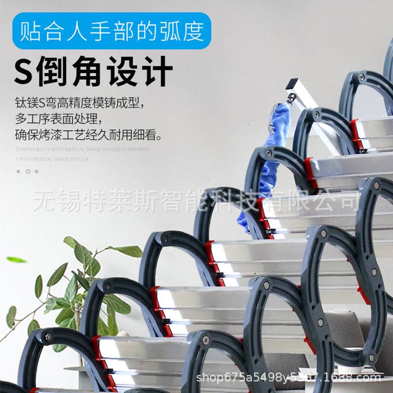无锡电动伸缩楼梯厂家 家用别墅阁楼伸缩梯复式隐形折叠梯