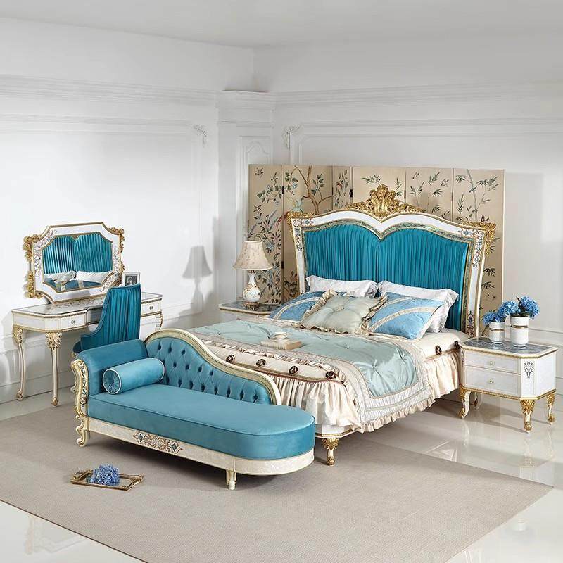 法式实木雕花别双人床欧式廷宫奢华墅卧F05室1米.8婚床公主床贝壳