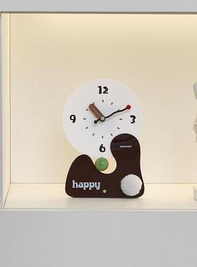 wozTYOS605oom准客厅入户玄关摆件电视柜钟屋式表摆放饰座钟家居