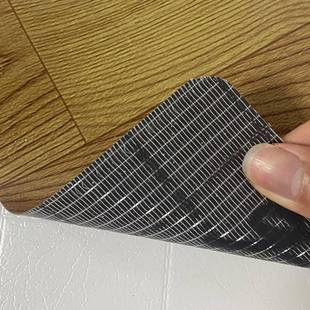 0.5mV黑网格底PC地板革水贴泥地m直接纸木地板塑料胶垫防TVI潮地