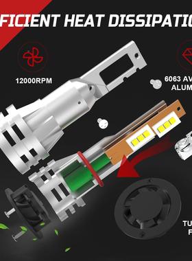 超亮4大功率h1H155灯灯泡90059大006H11H汽车7h大灯