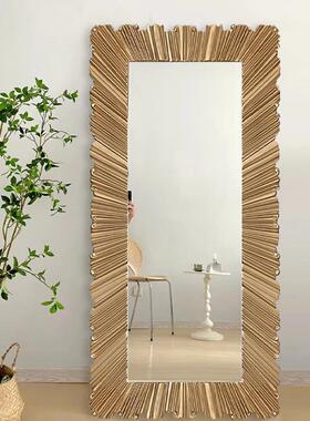 0A欧式复全身镜雕花壁挂地FG6936镜板房玄关装饰镜古子落服装店样