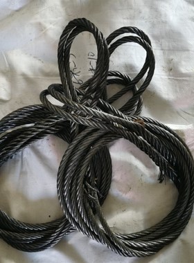 10/12cmm14mm16mm18mm插编钢丝绳吊索具编头双扣起重吊装油丝绳子