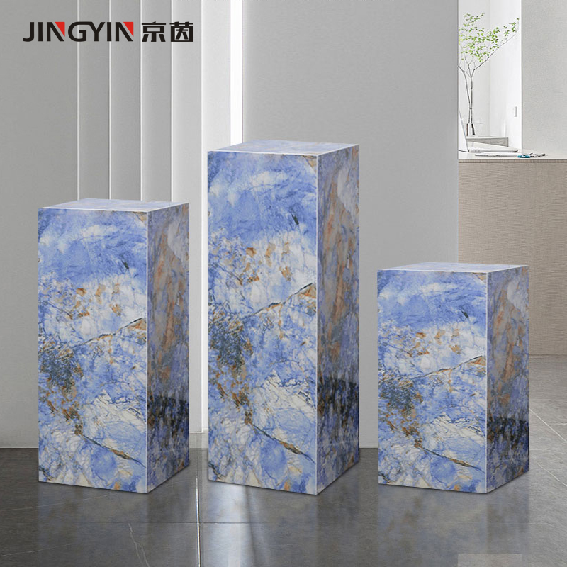 新款大理石底座酒l店会所雕塑摆台客厅玄关电视柜沙发旁摆件基座