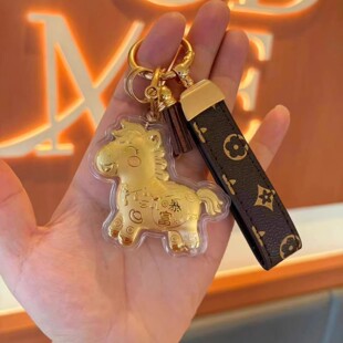 足金999水贝马上有钱暴富钥匙扣包挂件手机挂绳马年会批发送客户