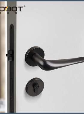 现代门锁室内卧室房门锁灰色磁吸静音木门锁家用门锁分体门锁锁具