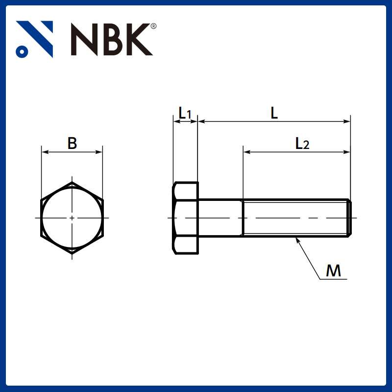 NBK SNHDS 有磁性双相不锈钢六角螺栓螺丝UNS S31803机械配件厂家
