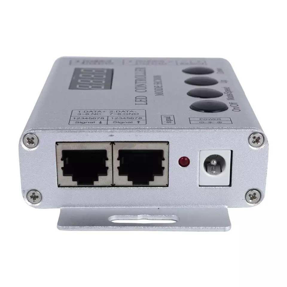 HC008幻彩灯带led控制器无线遥控WS2811全彩灯条1903跑马流水变色