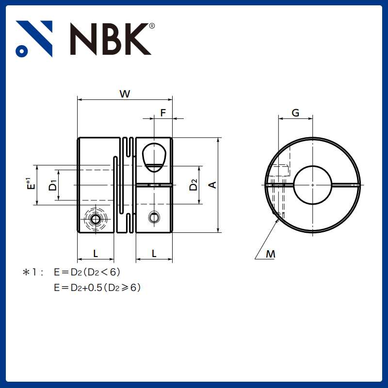 NBK MWSS-C挠性不锈钢狭缝夹紧型联轴器 厂家直供