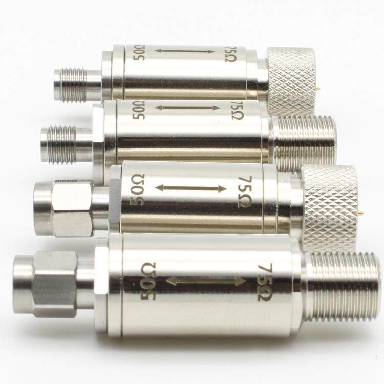 阻抗转换器阻抗变换器SAM头转F头50欧转75欧75欧转50欧