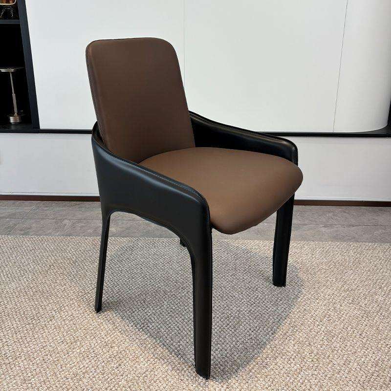 餐椅意式极简马鞍皮家用靠背餐厅酒店凳子现代简约椅子卧室书桌椅