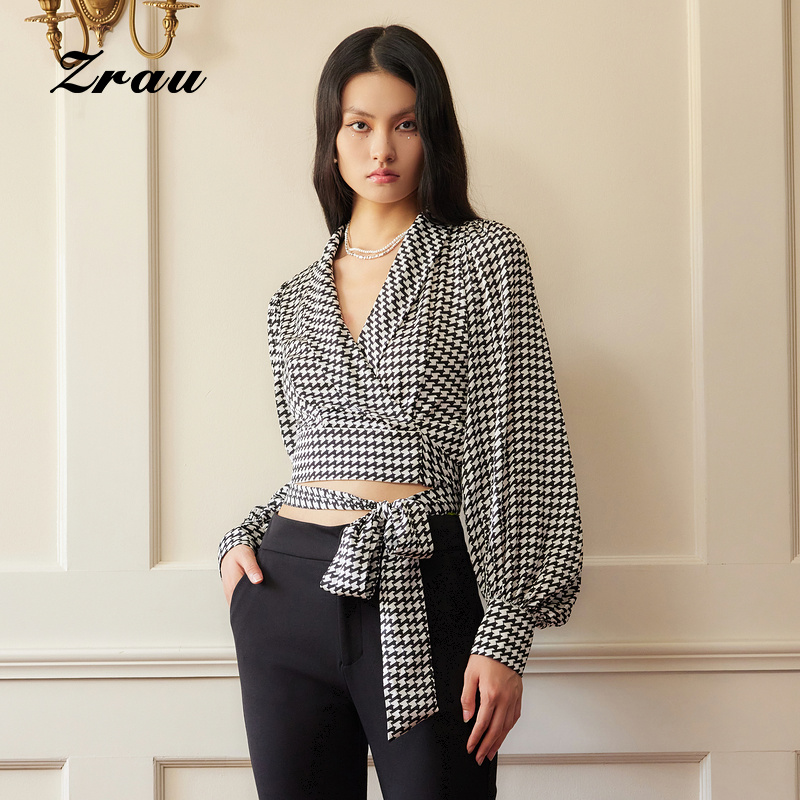 高级一片式经典千鸟格小