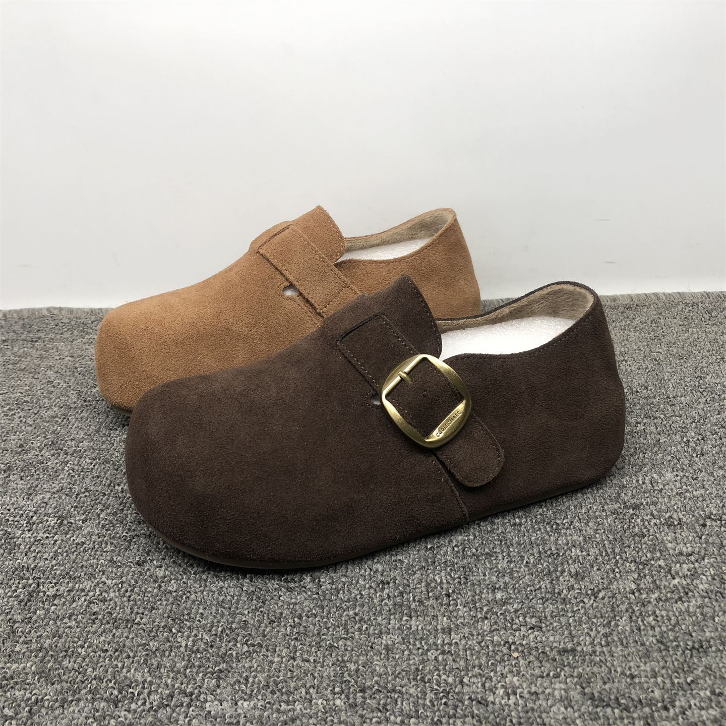 品牌撤柜全真皮牛反绒加绒保暖鞋