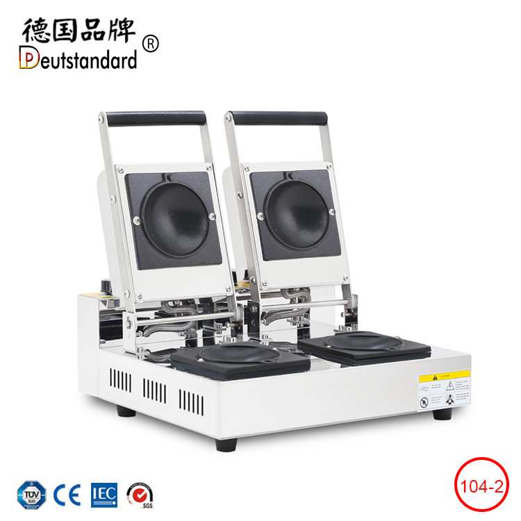 新款网红冰淇淋汉堡机双头商用雪糕夹馅蛋糕街头小吃设备np104-2