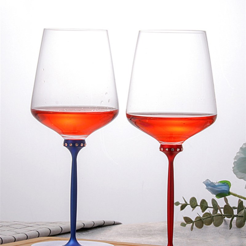 网红会跳舞的红酒杯无铅水晶玻璃葡萄酒杯高M级感颜值金属红杆礼
