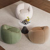 北欧单人沙发客厅现代简约美容院接待沙发洽谈桌椅一桌两椅休闲椅