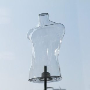 透明模特上半身无头模特道具假人模特架拍照3D镂空立体人台