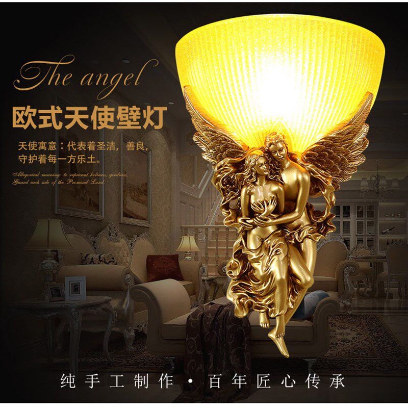 欧式客厅背景墙装饰壁灯过道楼梯灯卧室床头灯美式复古酒店工程灯
